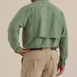Duluth Trading Men's Long Sleeve Green Button-Up Shirt Size L